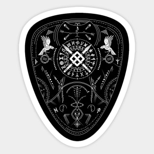 Twin Ravens of Odin | Norse Pagan Symbol Sticker